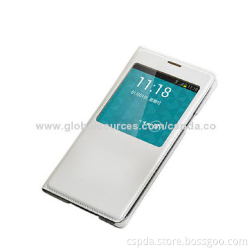PU Leather Wallet Mobile Phone Case for Samsung Galaxy S5 with Windows, All Colors Available